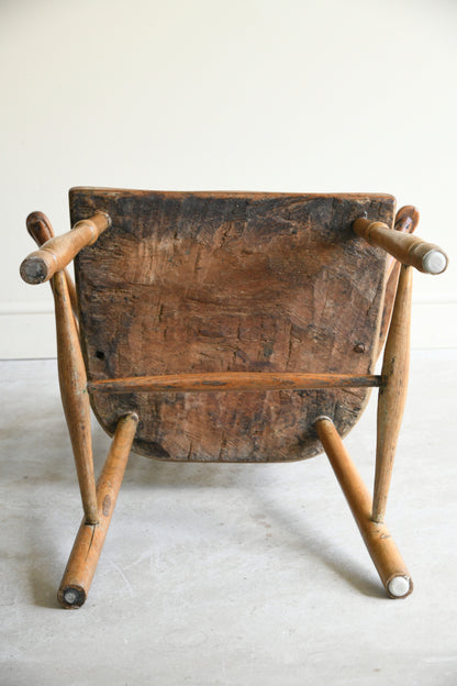 Antique Ash & Elm Vernacular Stick Back Chair