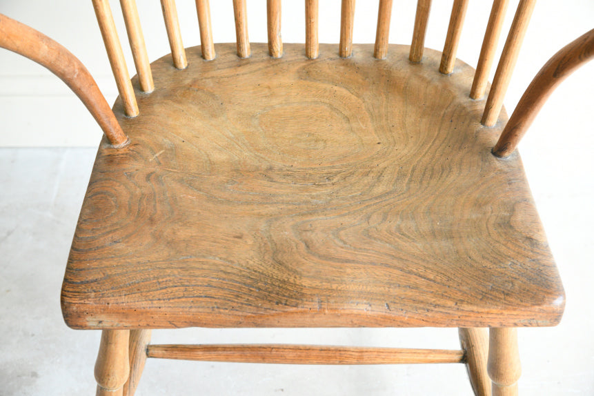 Antique Ash & Elm Vernacular Stick Back Chair