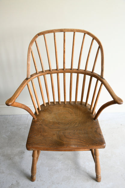 Antique Ash & Elm Vernacular Stick Back Chair