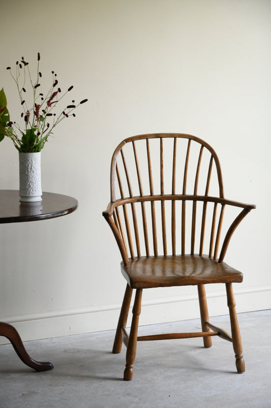 Antique Ash & Elm Vernacular Stick Back Chair