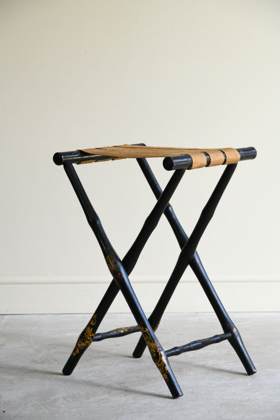 Antique Ebonised Luggage Stand
