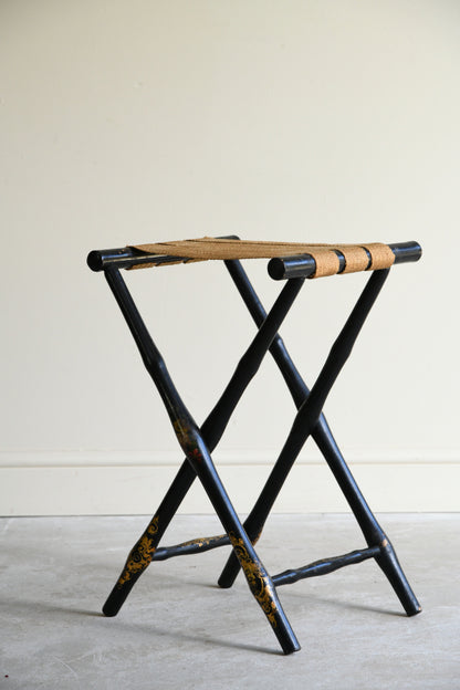 Antique Ebonised Luggage Stand