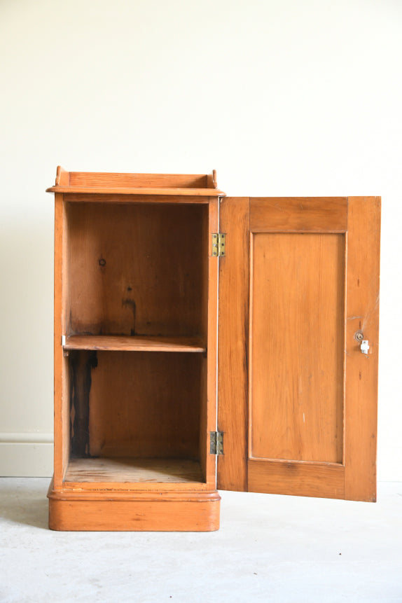 Victorian Pine Bedside Cabinet