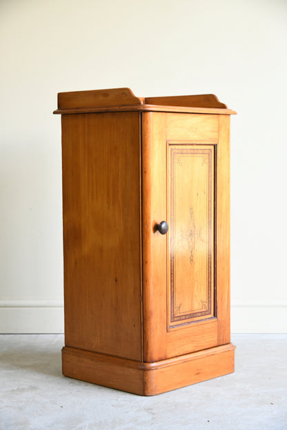 Victorian Pine Bedside Cabinet