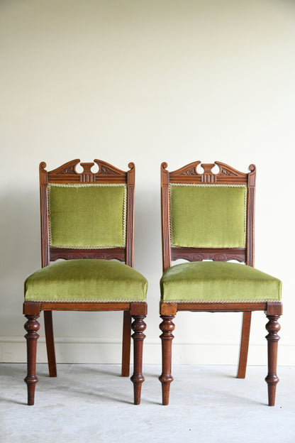 Pair Victorian Dining Chairs