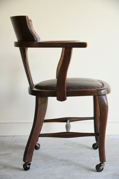 Early 20th Century Globe Wernicke Oak Office Chair
