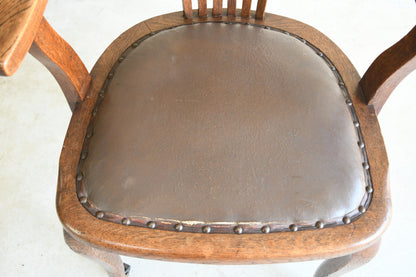 Early 20th Century Globe Wernicke Oak Office Chair