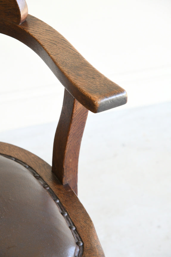 Early 20th Century Globe Wernicke Oak Office Chair