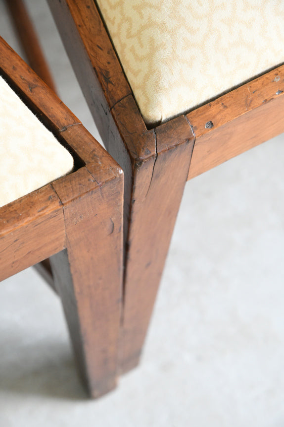 Set 5 Georgian Style Stained Beech Dining Chairs