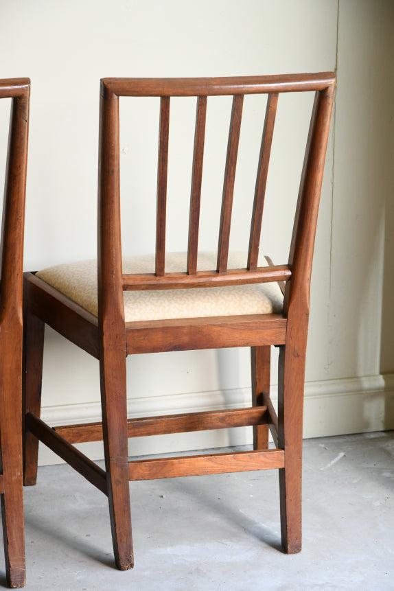 Set 5 Georgian Style Stained Beech Dining Chairs