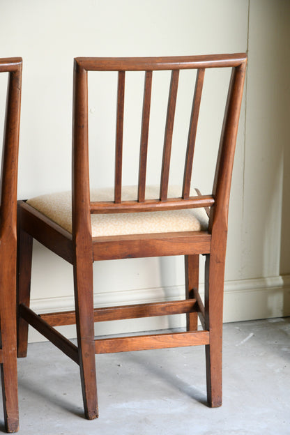 Set 5 Georgian Style Stained Beech Dining Chairs