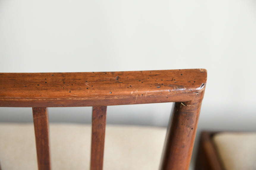 Set 5 Georgian Style Stained Beech Dining Chairs