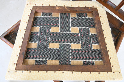 Set 5 Georgian Style Stained Beech Dining Chairs