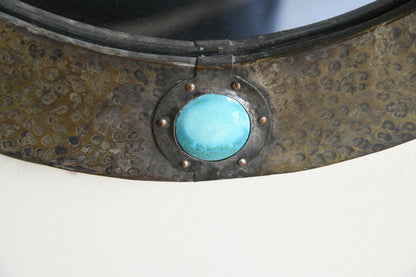 Liberty Style Arts & Crafts Oval Wall Mirror