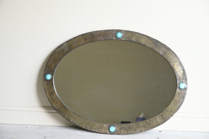 Liberty Style Arts & Crafts Oval Wall Mirror