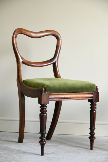 Pair Victorian Balloon Back Chairs
