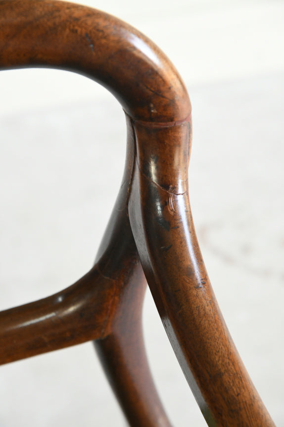 Single Victorian Mahogany Balloon Back Carver Dining Chair