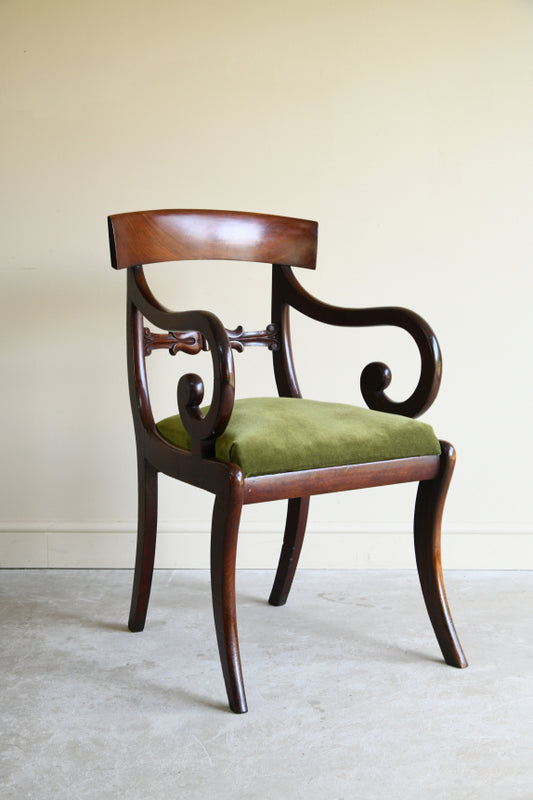 Single Antique Mahogany Carver Chair