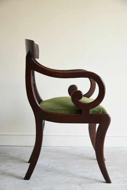 Single Antique Mahogany Carver Chair