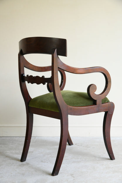 Single Antique Mahogany Carver Chair