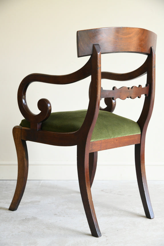 Single Antique Mahogany Carver Chair