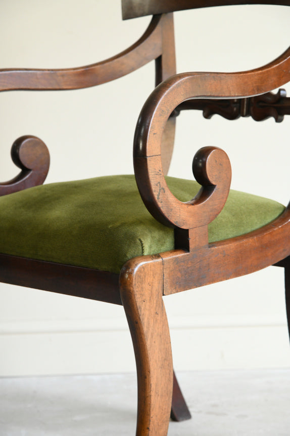 Single Antique Mahogany Carver Chair