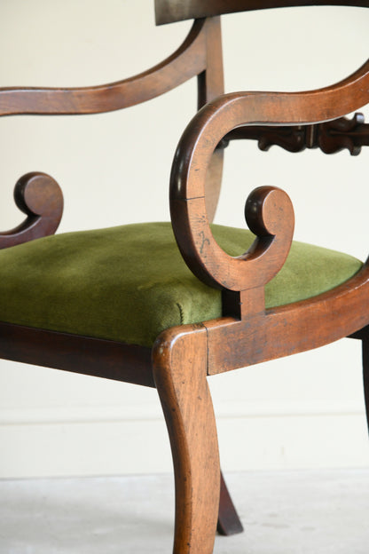 Single Antique Mahogany Carver Chair