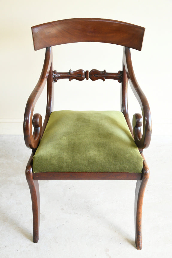 Single Antique Mahogany Carver Chair