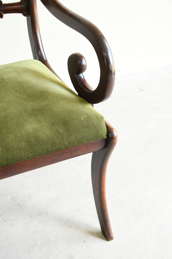 Single Antique Mahogany Carver Chair