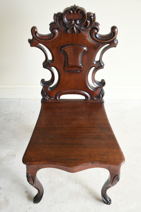 Antique Victorian Mahogany Hall Chair