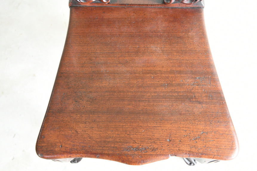Antique Victorian Mahogany Hall Chair