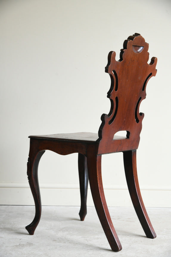 Antique Victorian Mahogany Hall Chair