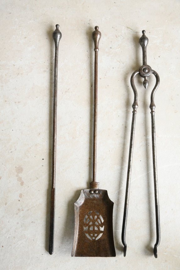 Georgian Style Steel Fire Tools