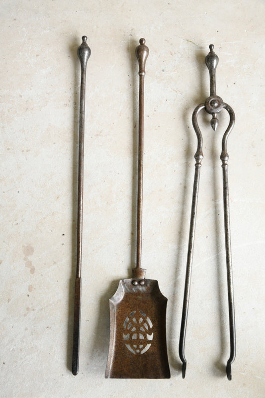 Georgian Style Steel Fire Tools