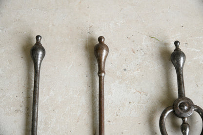 Georgian Style Steel Fire Tools