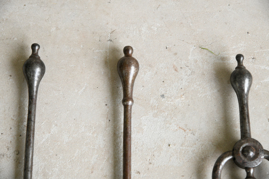 Georgian Style Steel Fire Tools