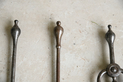Georgian Style Steel Fire Tools