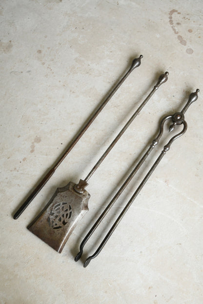 Georgian Style Steel Fire Tools