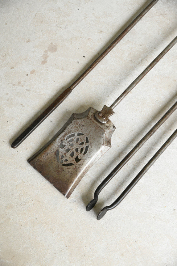 Georgian Style Steel Fire Tools