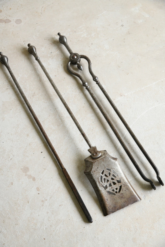 Georgian Style Steel Fire Tools