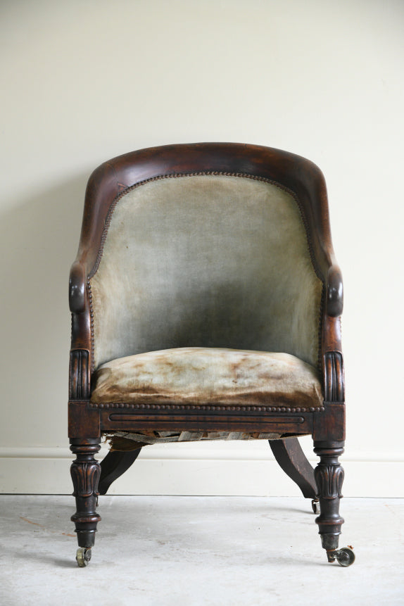 Antique 19th Century Mahogany Tub Chair