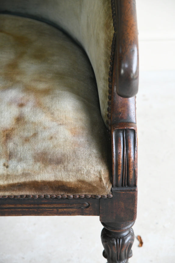 Antique 19th Century Mahogany Tub Chair