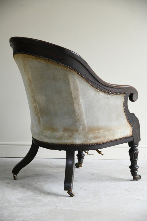 Antique 19th Century Mahogany Tub Chair