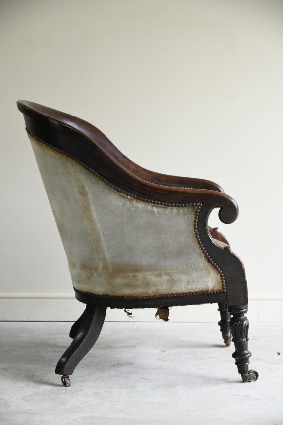 Antique 19th Century Mahogany Tub Chair