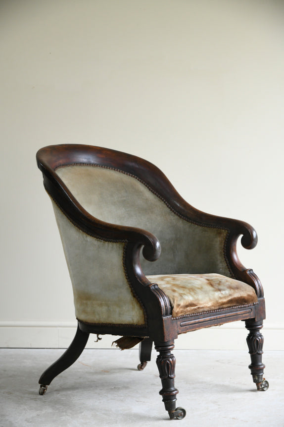 Antique 19th Century Mahogany Tub Chair