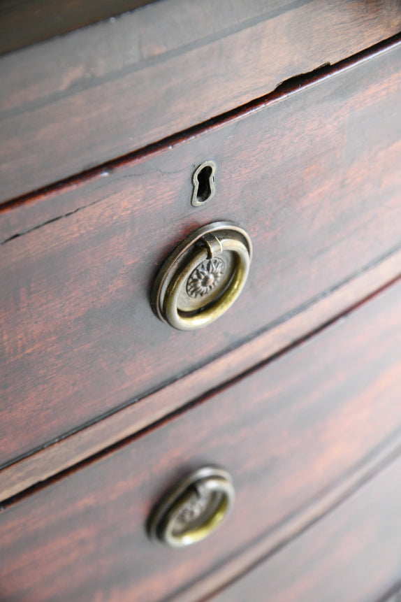 Antique Mahogany Bow Front Chest of Drawers