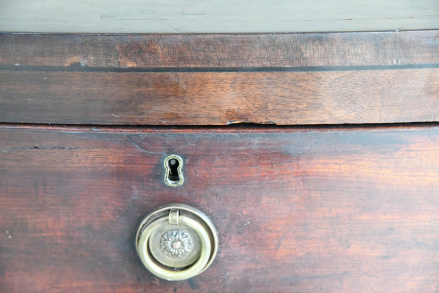 Antique Mahogany Bow Front Chest of Drawers