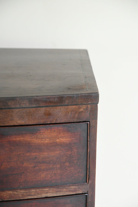 Antique Mahogany Bow Front Chest of Drawers
