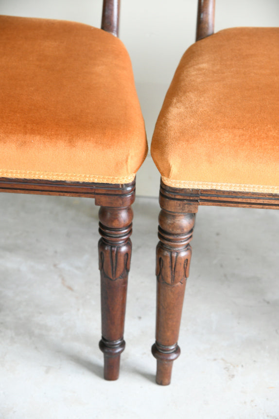 4 Antique 19th Century Bar Back Dining Chairs
