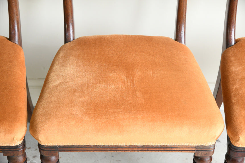 4 Antique 19th Century Bar Back Dining Chairs